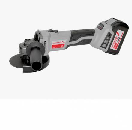 Аккумуляторная бесщеточная угловая шлифмашина ИНТЕРСКОЛ УШМ-125/18ВЭ, рег. оборотов, 1 акб 4 ач, з/у, кейс (684.4.1.70)