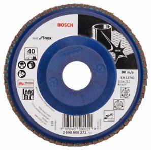 Лепестковый тарельчатый круг, Best for Inox, BOSCH, 125 мм, P-80, прямой (2.608.608.282)