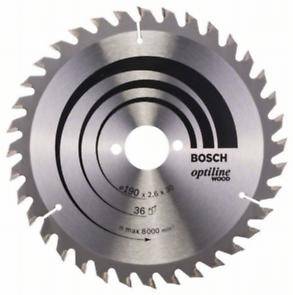 Диск пильный Bosch Optiline Wood,ф190х30х1,6мм,36зуб (2.608.640.616)