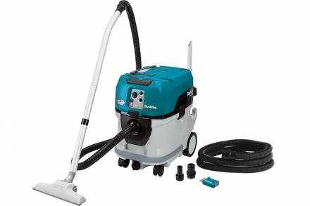 Пылесос строительный аккумуляторный 2*40В Makita VC006GMZ01, сухая и влажная уборка, бак 40л