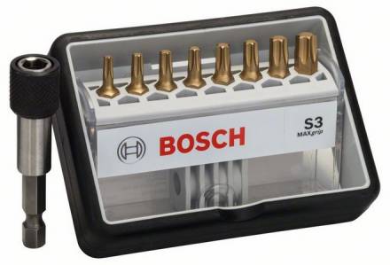 Набор Bosch Robust Line из 8+1 насадок-бит S Max Grip (2.607.002.576)