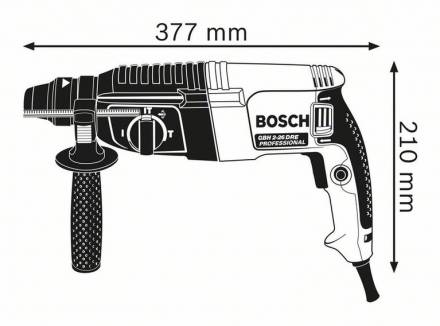 Перфоратор Bosch GBH 2-26 DRE, 800Вт, 2.7Дж, SDS-plus   (0.611.253.76H)