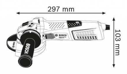 Угловая шлифмашина (болгарка) 125мм Bosch GWS 13-125 CIE, 1300Вт, регулировка оборотов, плавный пуск (0.601.794.0R2)