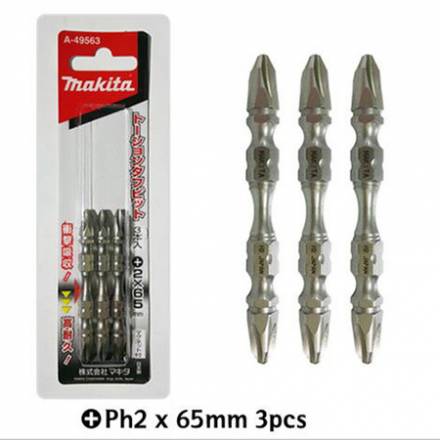 Торсионные биты 65мм,  PH2, Makita A-49563 (упаковка 3шт)