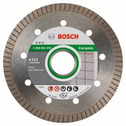 Диск алмазный Bosch 115x22,22 Best for Ceramic Extra-Clean Turbo (2.608.602.478)